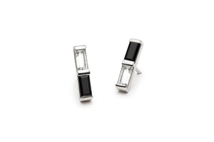 
            
                Load image into Gallery viewer, Petite Twin Baguette Earrings with Topaz and Spinel
            
        
