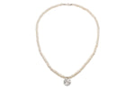 Mineral Medallion Pearl Necklace