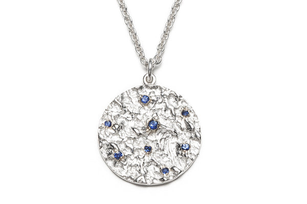 
            
                Load image into Gallery viewer, Mineral &amp;amp; Sapphire Medallion Necklace
            
        
