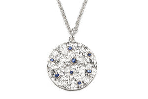 
            
                Load image into Gallery viewer, Mineral &amp;amp; Sapphire Medallion Necklace
            
        